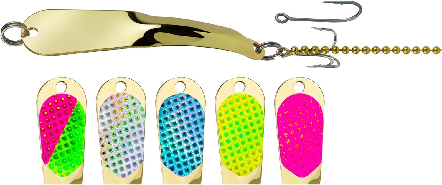 Iron Decoy Salty 5 Lure 4.25'' Gold/Chartreuse/Lblue/Hot Pink/Watermelon/Silver 1 oz Salty 5