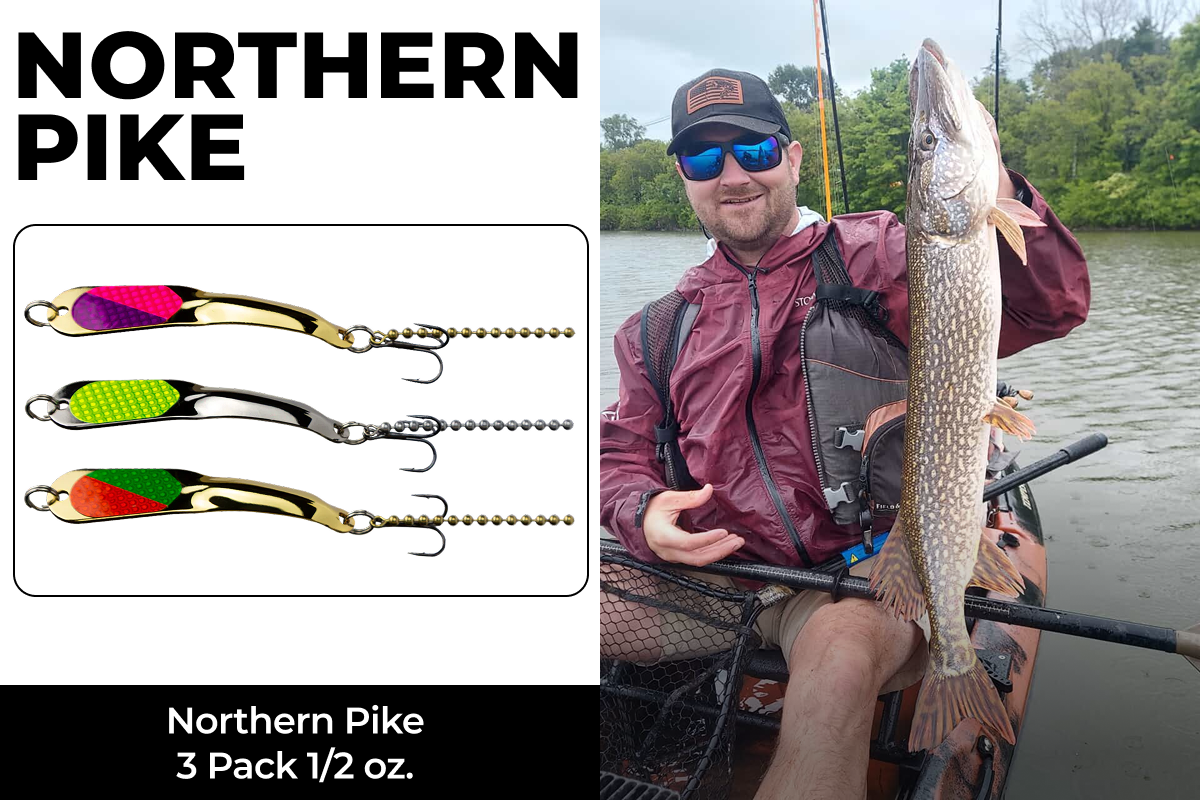 Northern Pike 3 Pack 1 oz. (5 CR, 5 S-FIRETIGER, 5 GCH)