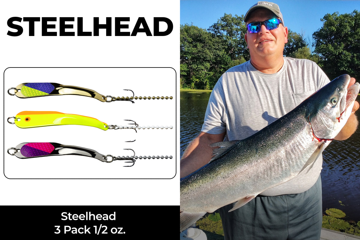 Steelhead 3 Pack 1/2 oz. (4 GPCH, 4 GlowCH, 4 SHPP)