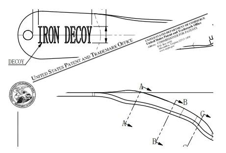 Iron Decoy lure patent drawing